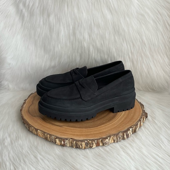 LIKE NEW Portland Leather Patina Zoe chunky platform leather penny loafers - Picture 4 of 13